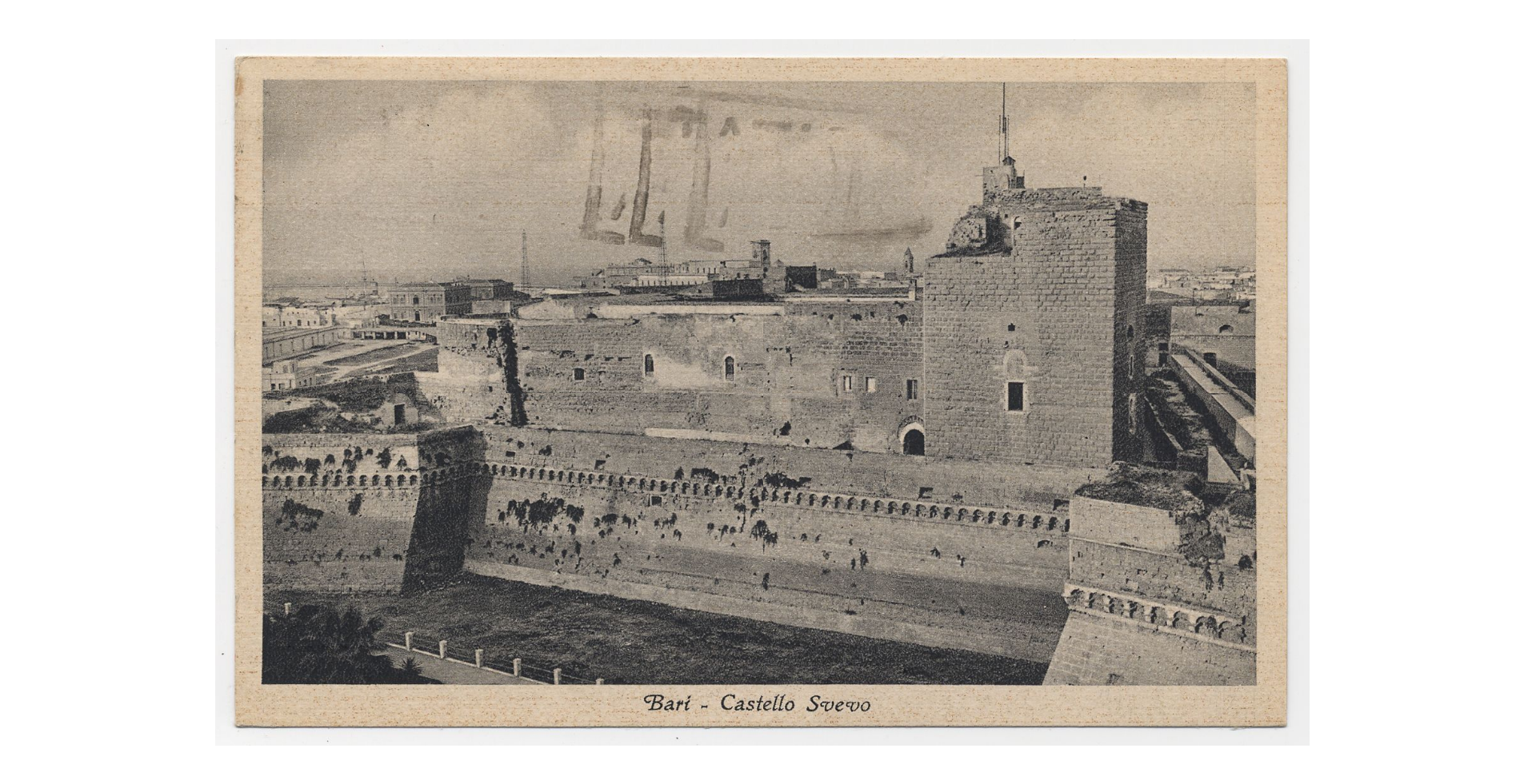Fotografo non identificato, Bari - Castello Svevo, 1939, cartolina, FFC018226