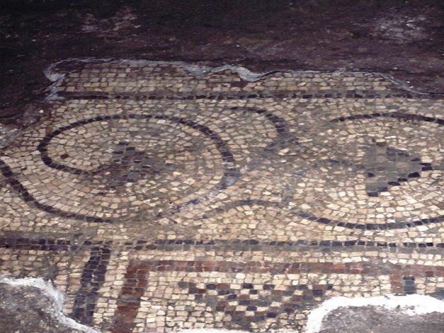 Barletta. Chiesa paleocristiana al di sotto della cattedrale, mosaico pavimentale, particolare