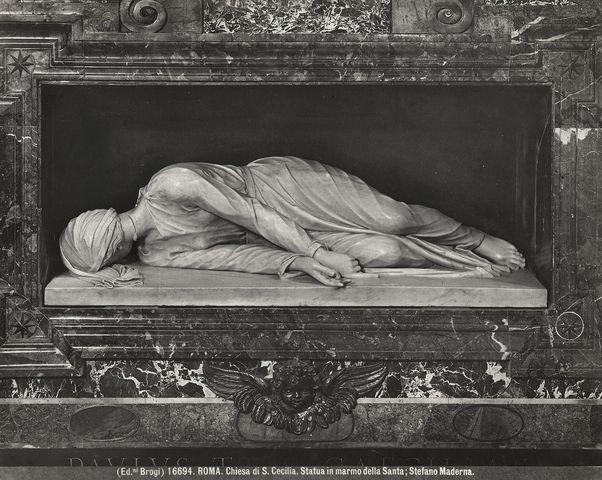 Stefano Maderno, Santa Cecilia, 1600, marmo, Basilica di Santa Cecilia in Trastevere, Roma