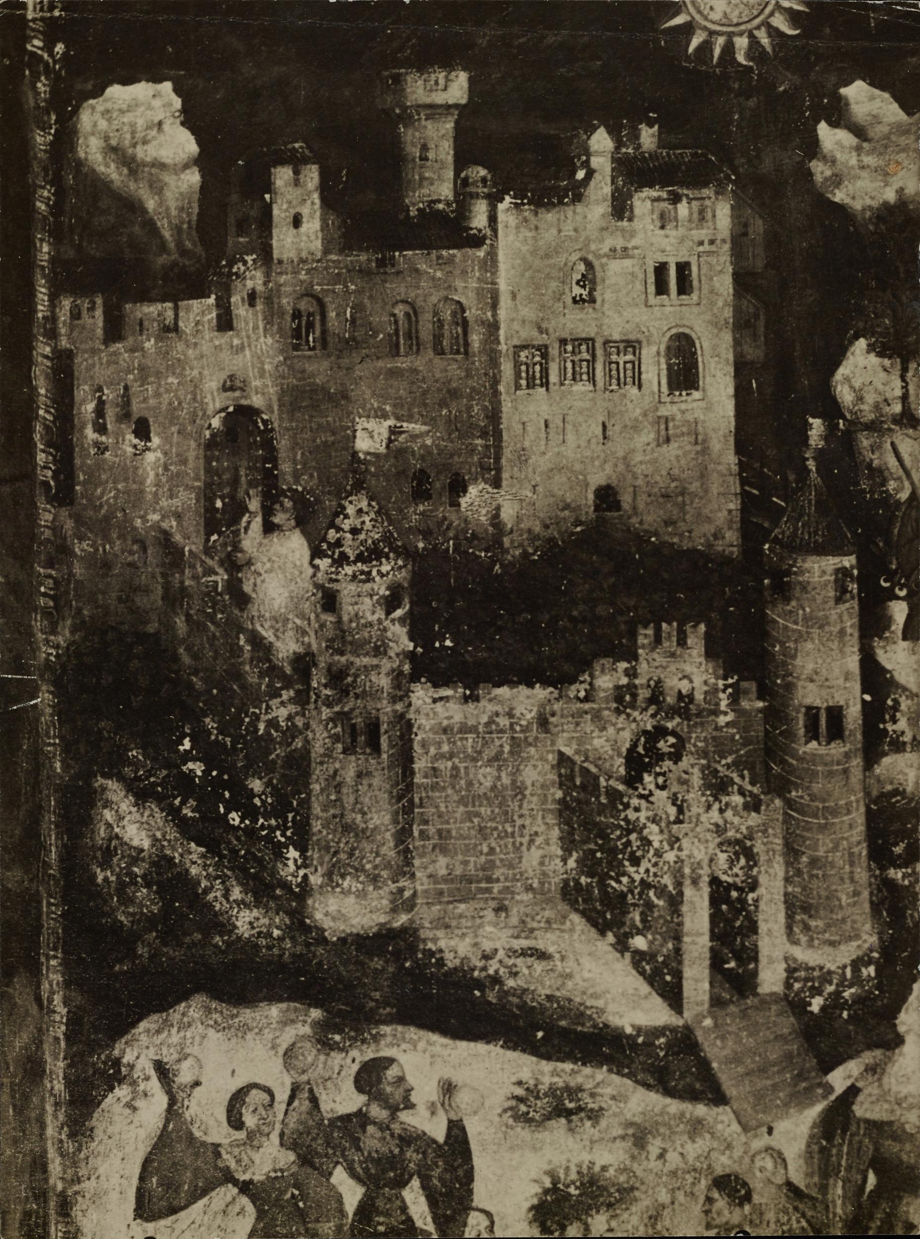 Fotografo non identificato, Trento - Castello del Buonconsiglio, Torre Aquila, Ciclo dei mesi, particolare, Gennaio, MPI6120336