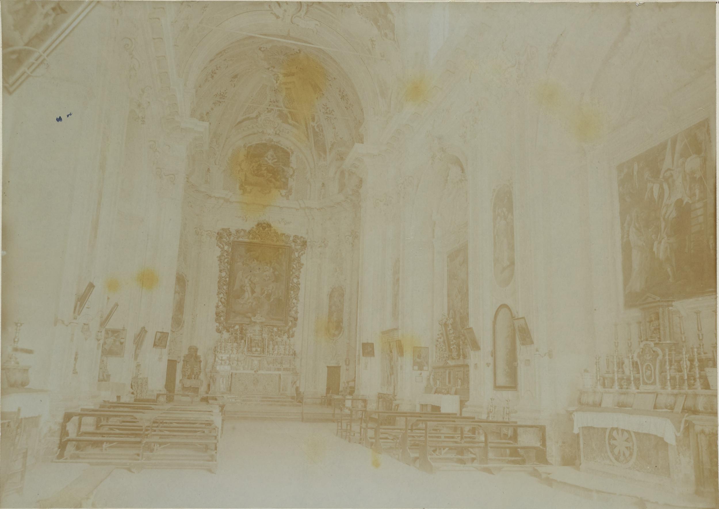 Fotografo non identificato, Avola - Chiesa della SS. Annunziata, interno, 1891-1910, aristotipo, MPI135438A