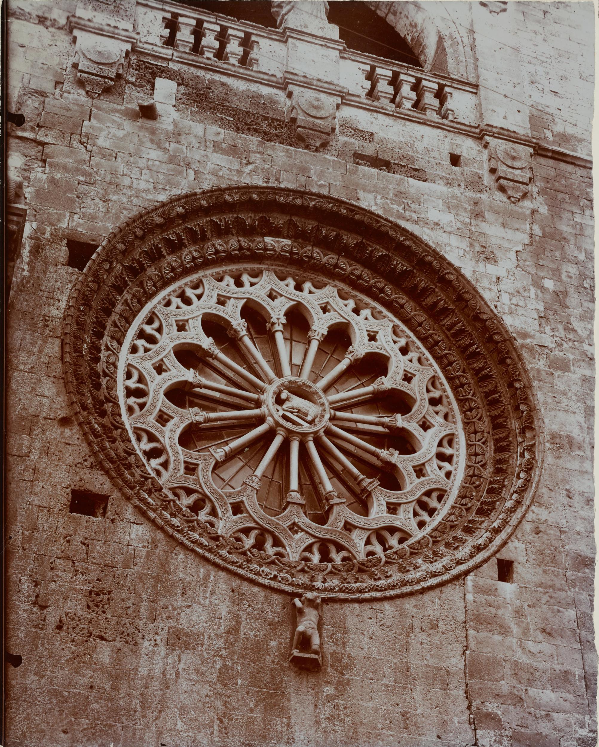 Fotografo non identificato, Altamura - Cattedrale di S. Maria Assunta, facciata e rosone, 1951-2000, albumina/carta, MPI130834