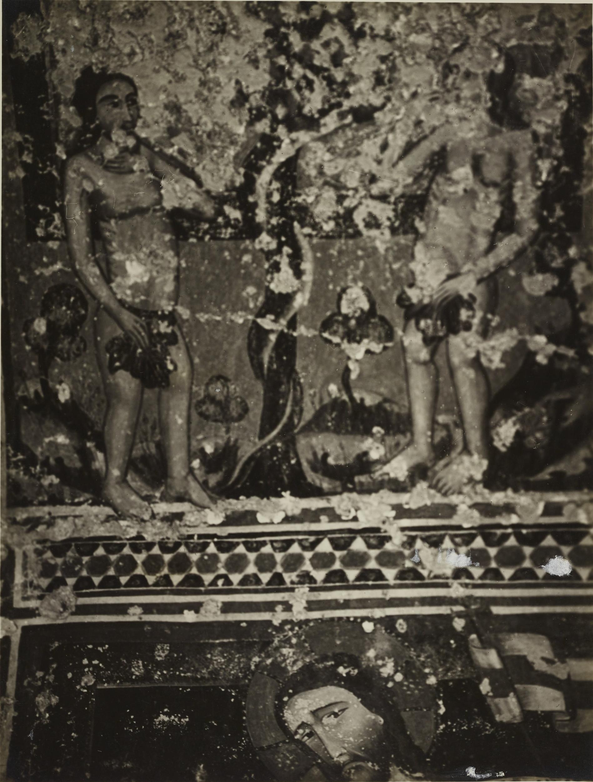 Fotografo non identificato, Andria - Chiesa di S. Croce, cripta, Adamo ed Eva, 1926-1950, gelatina ai sali d'argento/carta, MPI131863