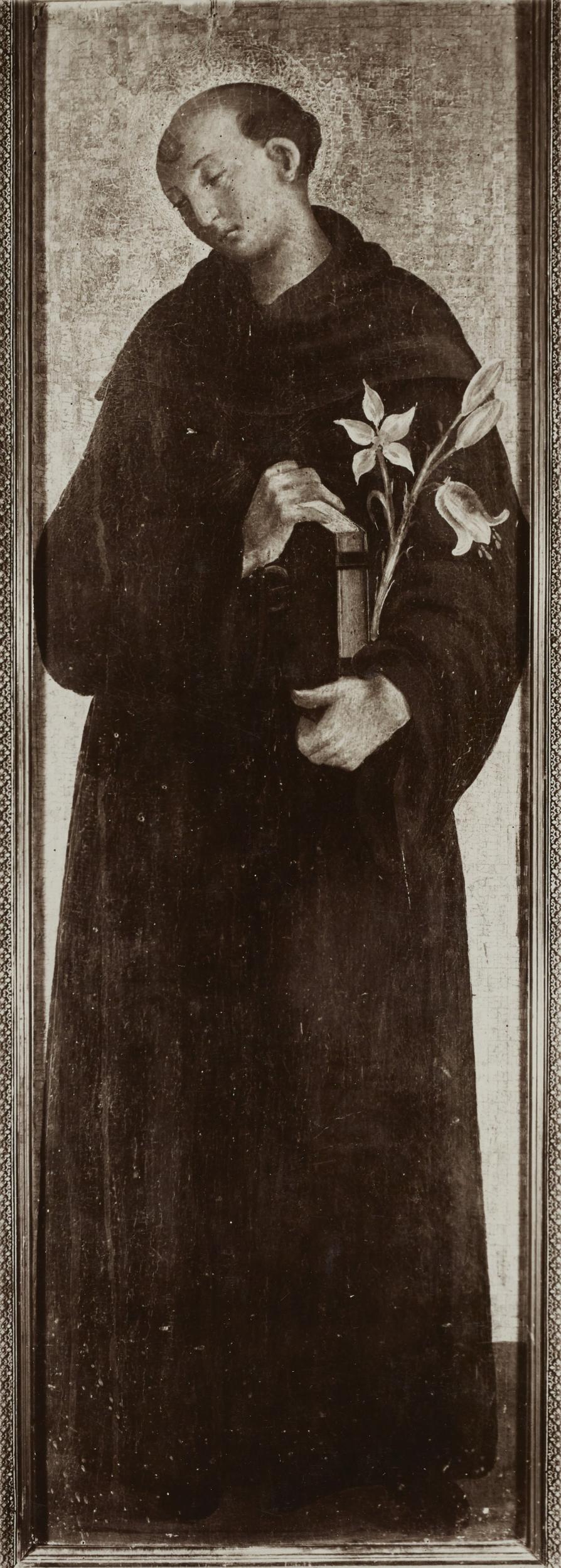 Antonio Ceccato, Barletta - Chiesa di S. Agostino, Polittico di S.Samuele, S. Antonio da Padova part., 1926-1950, gelatina ai sali d'argento/carta, MPI136907