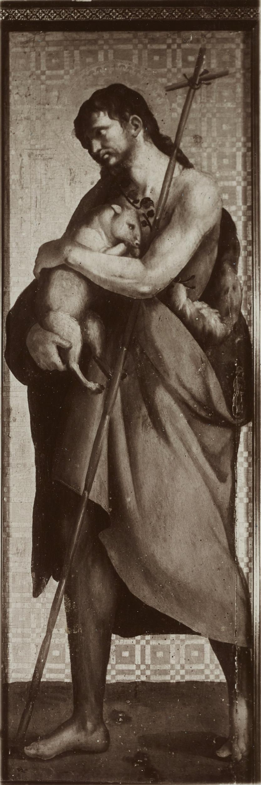 Antonio Ceccato, Barletta - Chiesa di S. Agostino, Polittico di S.Samuele, S. Giovanni Battista part., 1926-1950, gelatina ai sali d'argento/carta, MPI136908