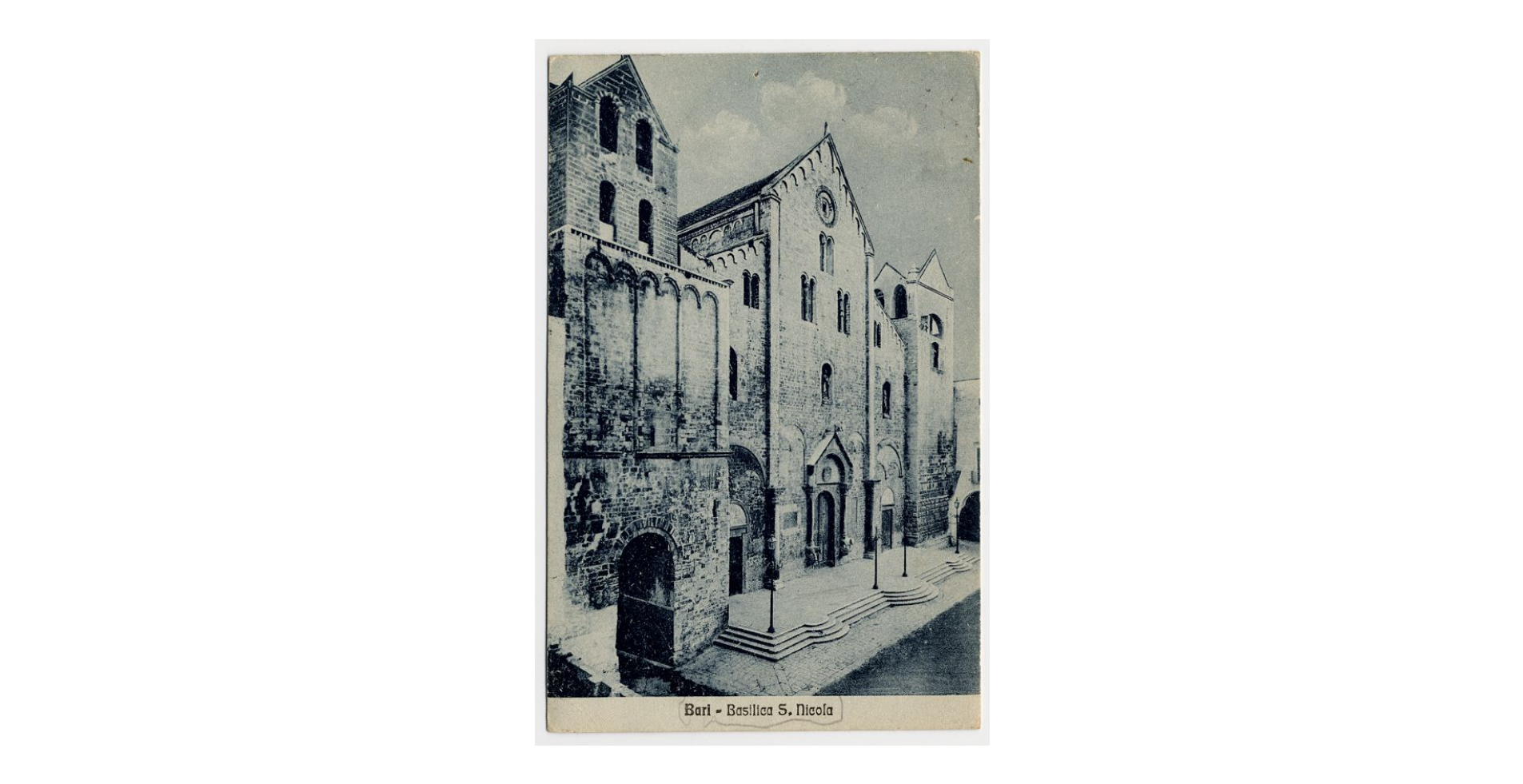 Fotografo non identificato, Bari - Basilica di S. Nicola di Bari, 1926, cartolina, FFC013991