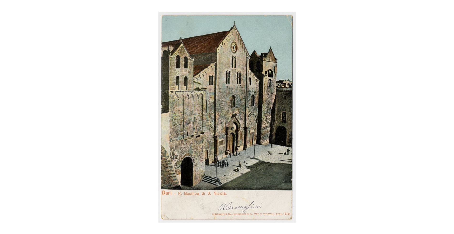Fotografo non identificato, Bari - Basilica di S. Nicola di Bari, 1904, cartolina, FFC013995