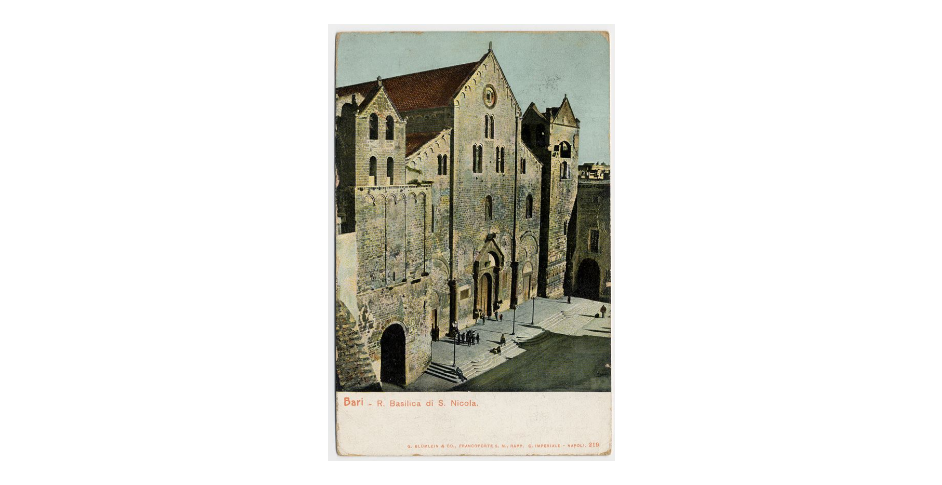 Fotografo non identificato, Bari - Basilica di S. Nicola di Bari, 1904, cartolina, FFC013996