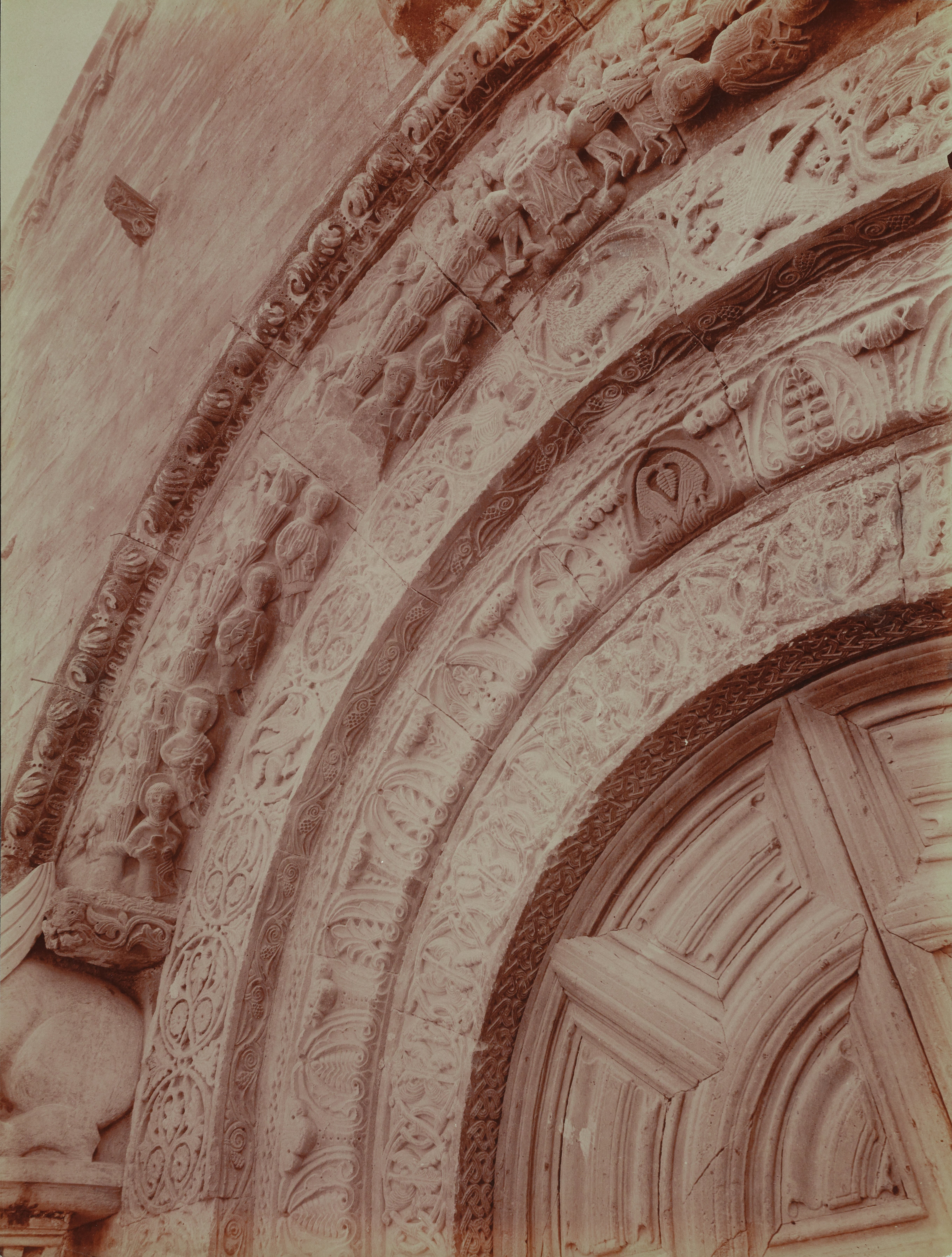 Fotografo non identificato, Ruvo di Puglia - Cattedrale S. Maria Assunta, portale, 1901-1910, albumina, MPI6091657
