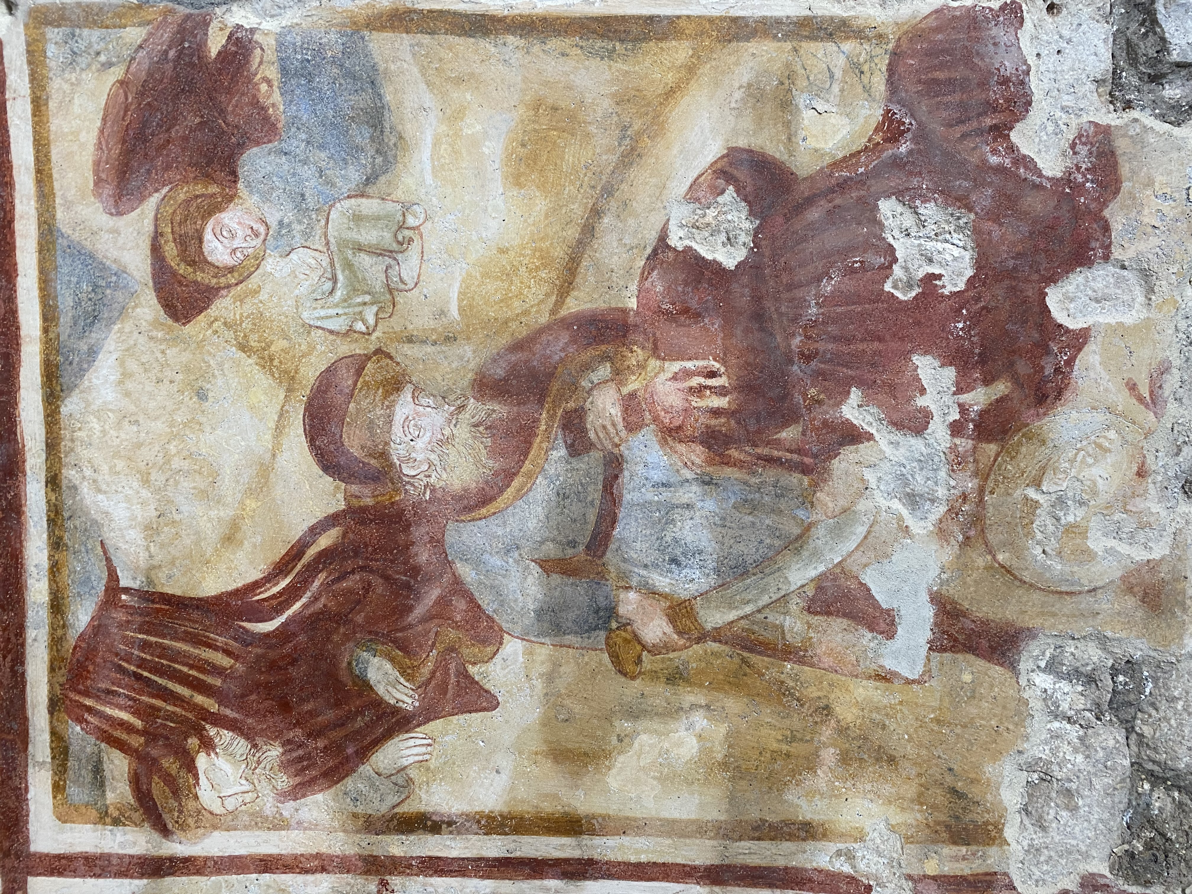 Dalila Segoni, Sant'Oreste - Monte Soratte, Chiesa di S. Silvestro, Martirio di Santa Barbara, particolare, 2021, fotografia digitale