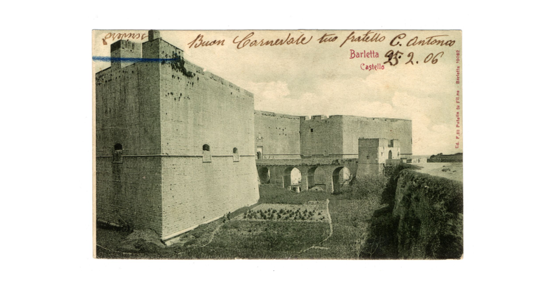 Fotografo non identificato, Barletta - Castello, 1906, cartolina, FFC040033
