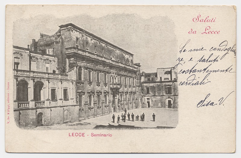 Lecce - Seminario, cartolina, 1900-1905, FFC018182