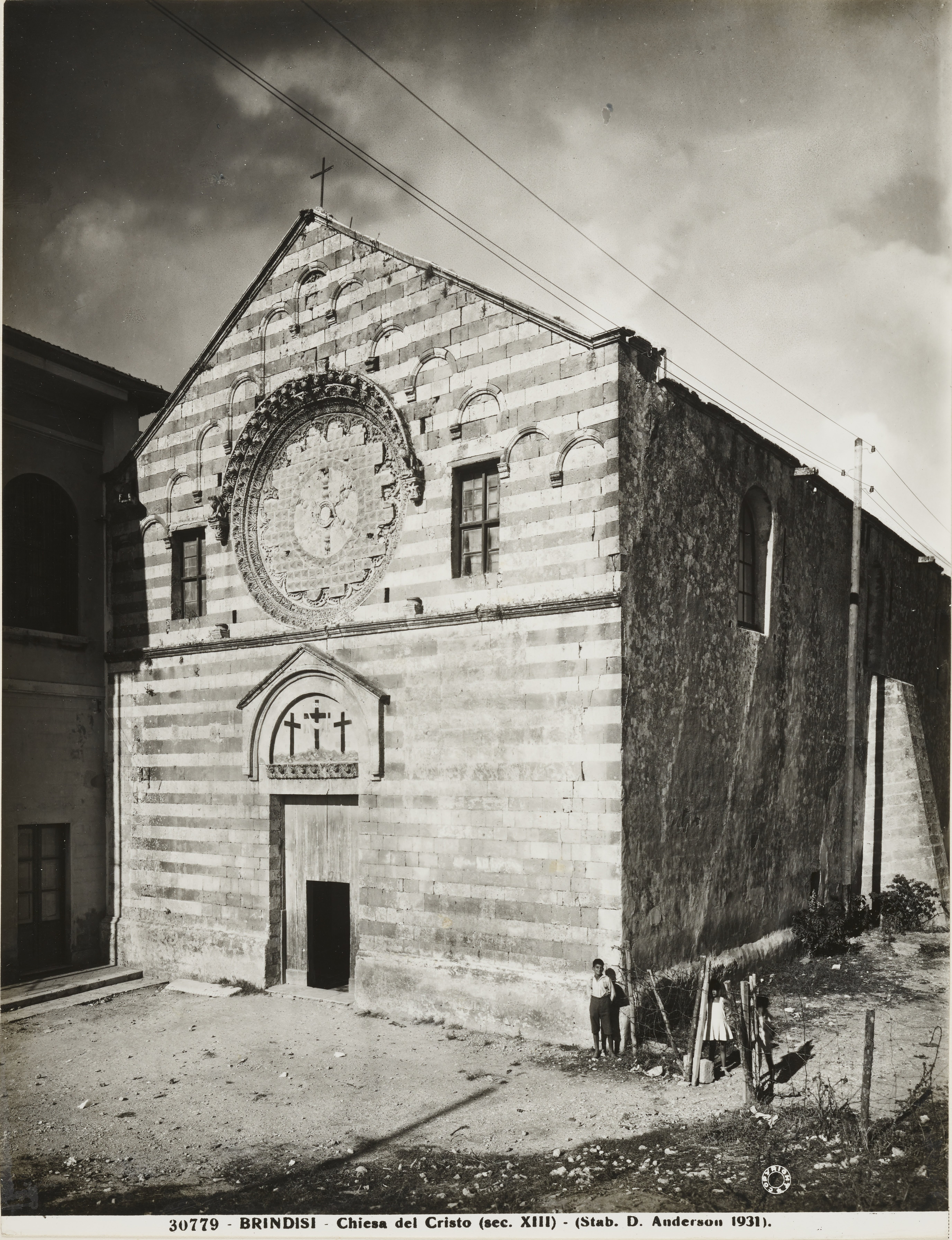 Anderson, Domenico, Brindisi - Chiesa del cristo, facciata, 1926-1950, gelatina ai sali d'argento, MPI141573