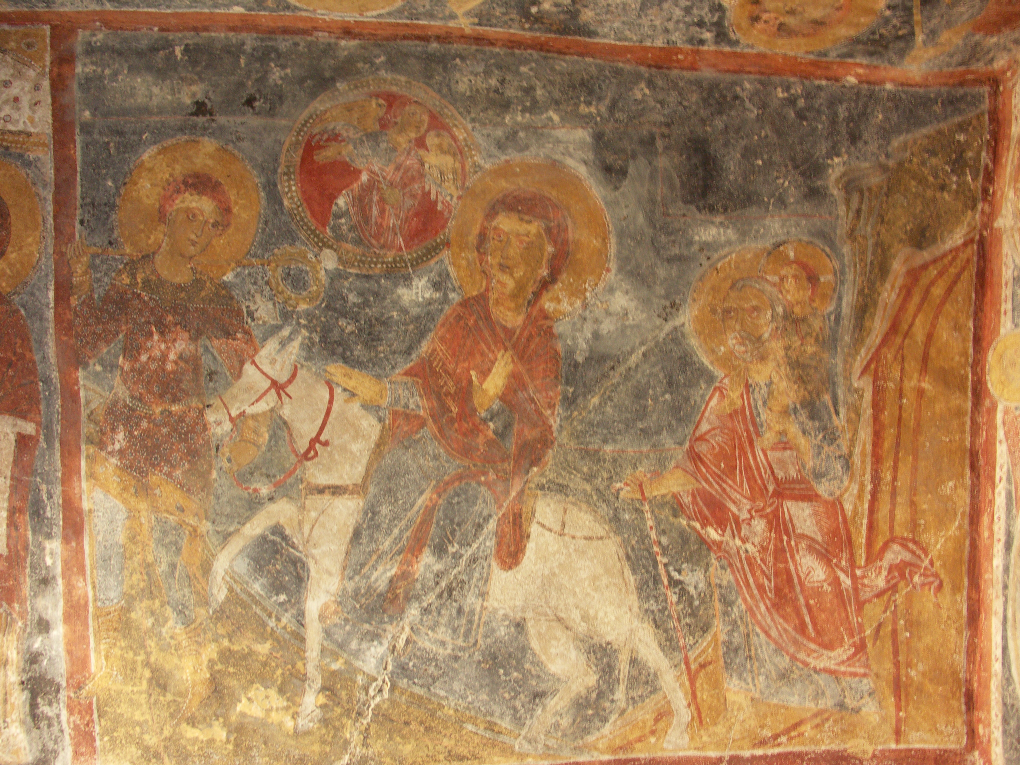 Vincimanno Capograssi, Chiesa rupestre di San Biagio (Brindisi); affresco con l'a Fuga in Egitto (anno 1197), 2010, fotografia digitale