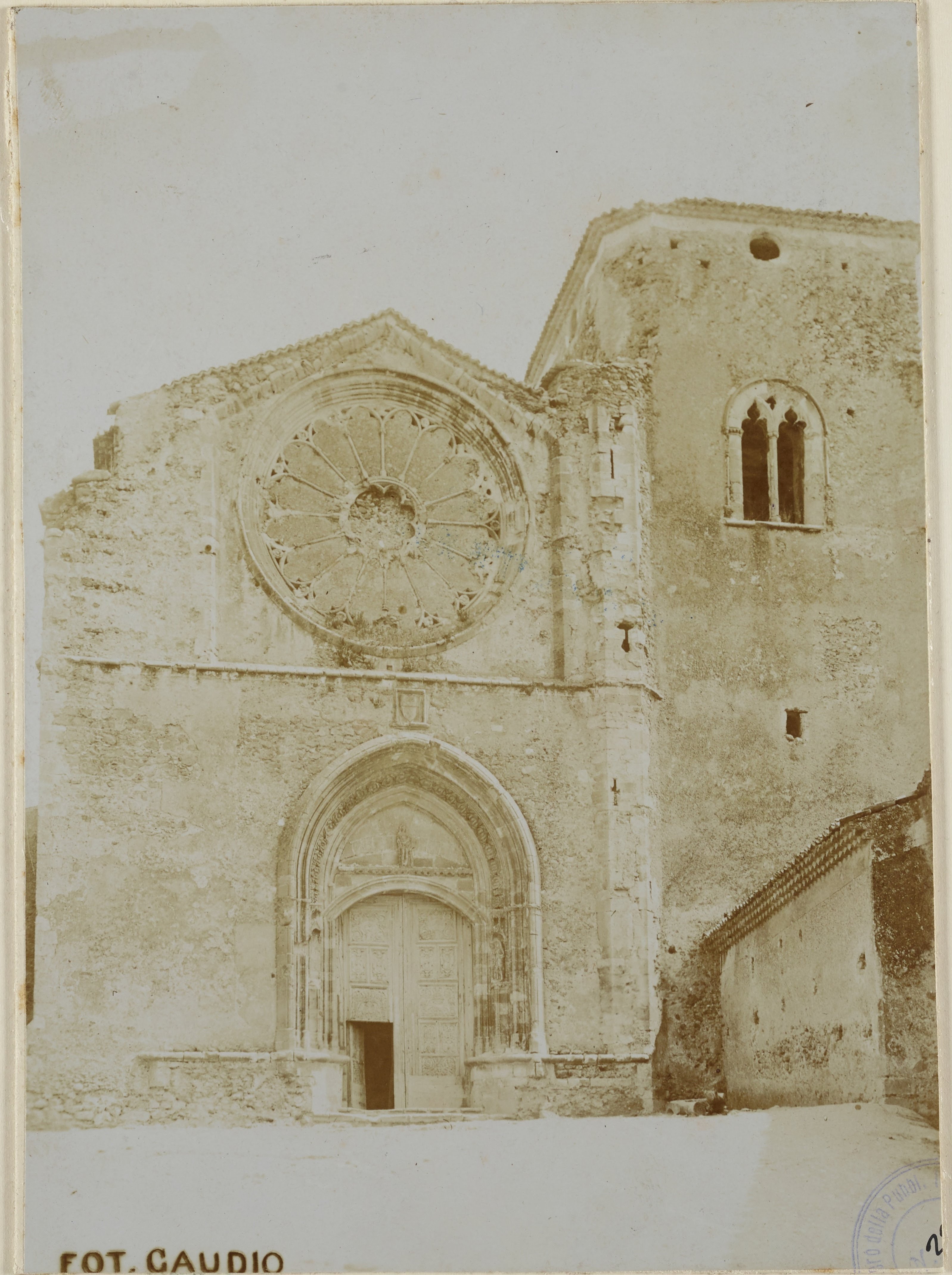 Gaudio, R. - Cosenza, Altomonte - Chiesa di S. Maria della consolazione, facciata e campanile, aristotipo, MPI130883