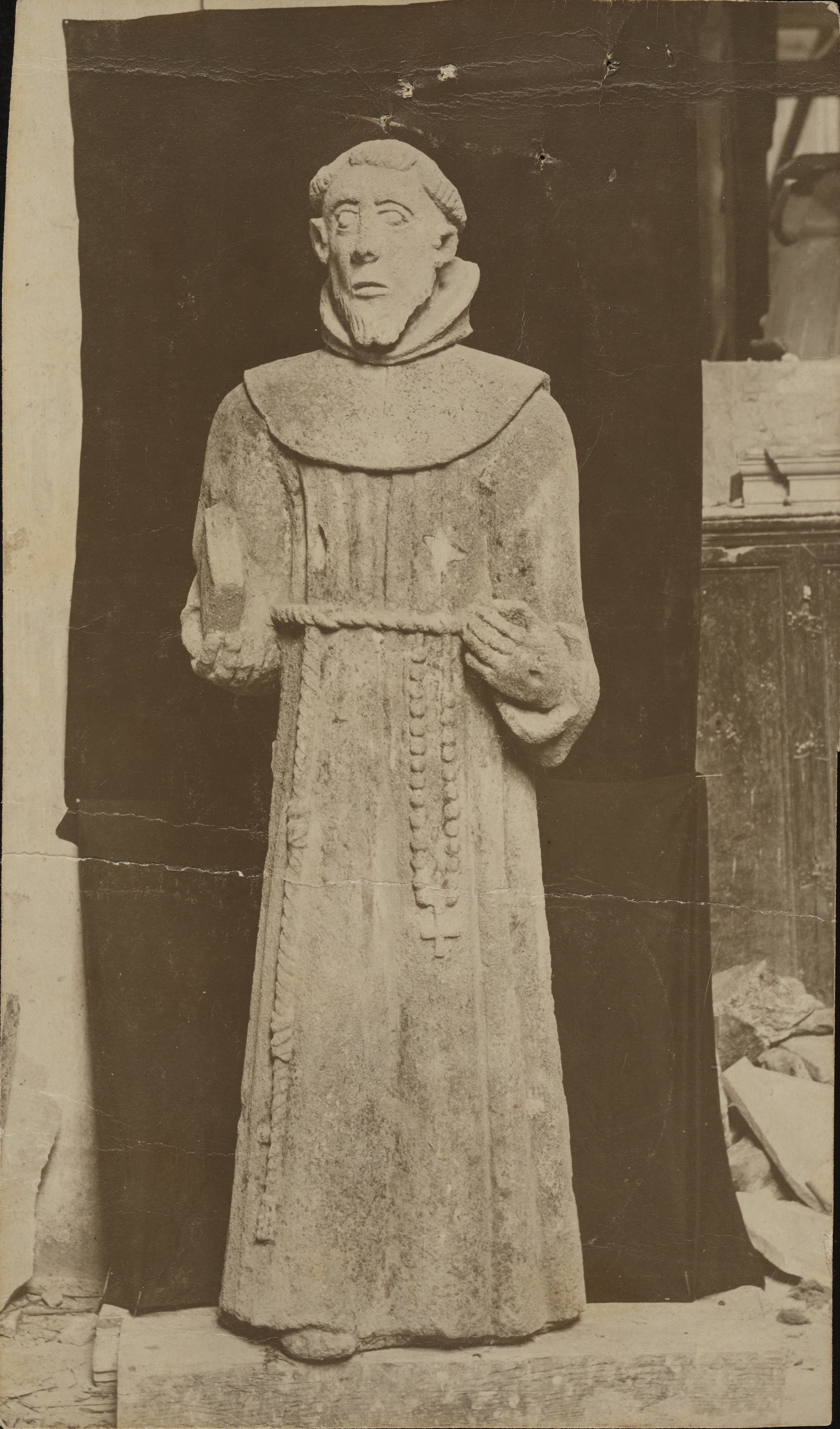Fotografo non identificato, Cosenza - Chiesa di S. Francesco, S. Francesco, 1901-1925, gelatina ai sali d'argento, MPI308385