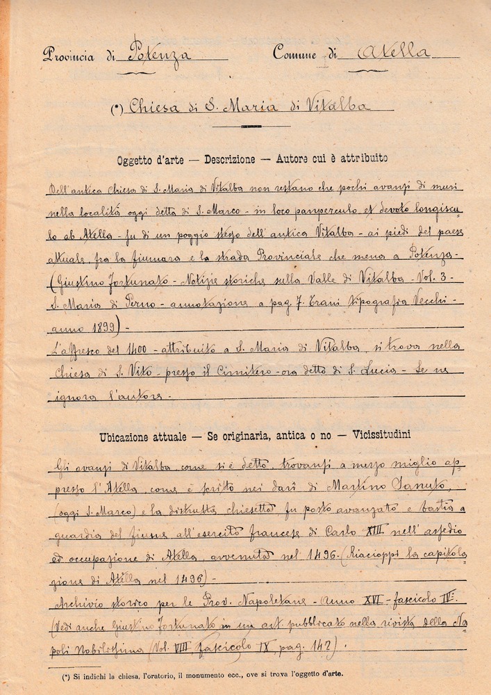 Cliccando è possibile visualizzare tutte le schede dall’Archivio storico delle schede di catalogo dell’ICCD