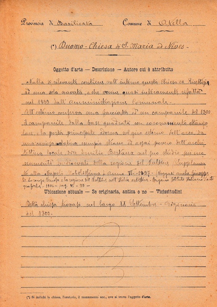 Cliccando è possibile visualizzare tutte le schede dall’Archivio storico delle schede di catalogo dell’ICCD