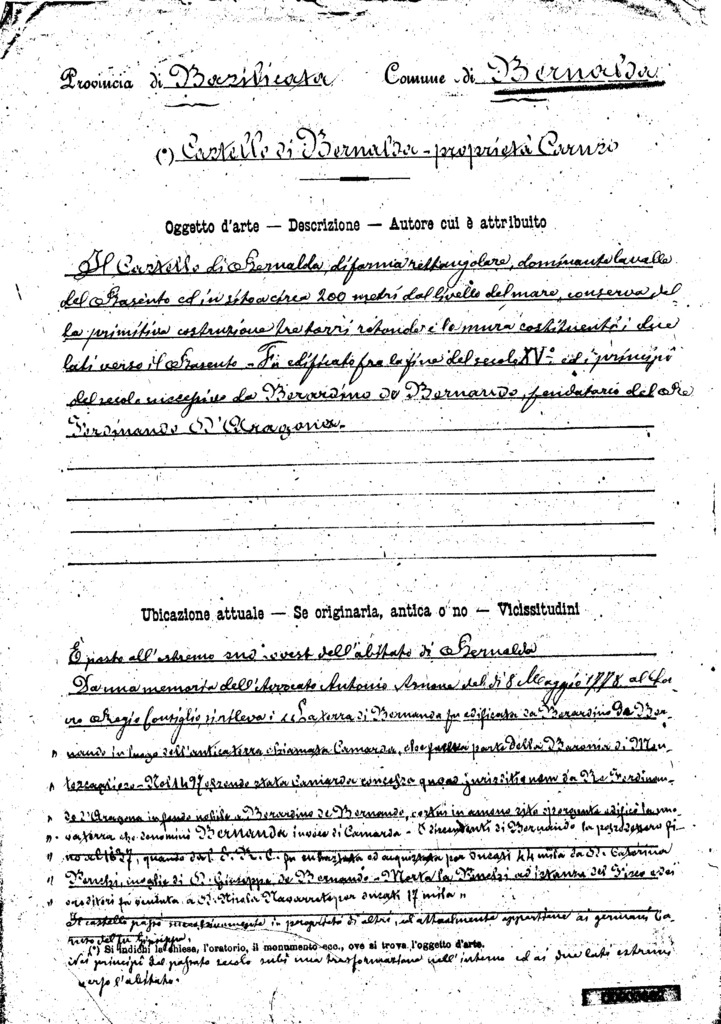 Cliccando è possibile visualizzare tutte le schede dall’Archivio storico delle schede di catalogo dell’ICCD