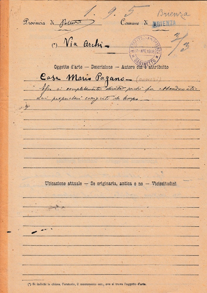 Cliccando è possibile visualizzare tutte le schede dall’Archivio storico delle schede di catalogo dell’ICCD