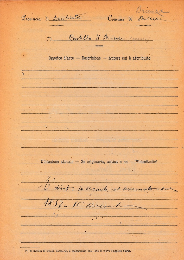 Cliccando è possibile visualizzare tutte le schede dall’Archivio storico delle schede di catalogo dell’ICCD