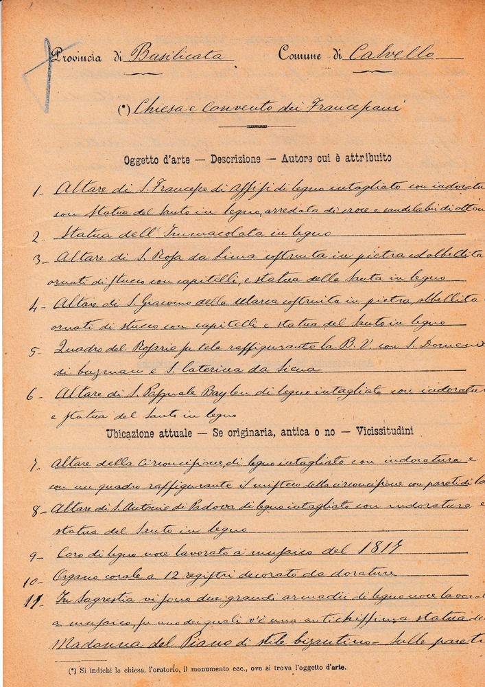 Cliccando è possibile visualizzare tutte le schede dall’Archivio storico delle schede di catalogo dell’ICCD