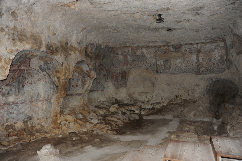 Stocchi, Albino - Leone, Gerardo, Cripta del Peccato Originale - affreschi - inizi IX sec, 07/ 2009, fotografia digitale, DGT020775