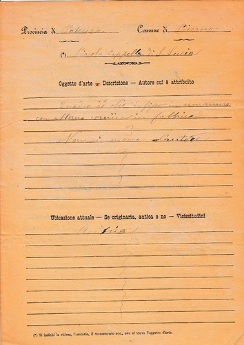 Cliccando è possibile visualizzare tutte le schede dall’Archivio storico delle schede di catalogo dell’ICCD