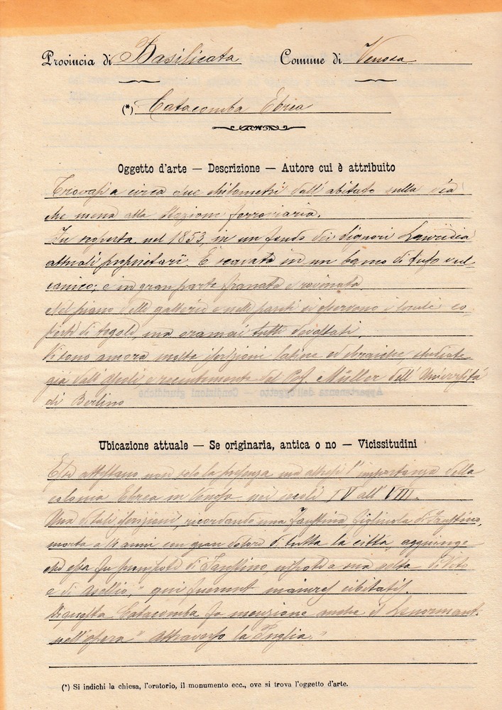 Cliccando è possibile visualizzare tutte le schede dall’Archivio storico delle schede di catalogo dell’ICCD