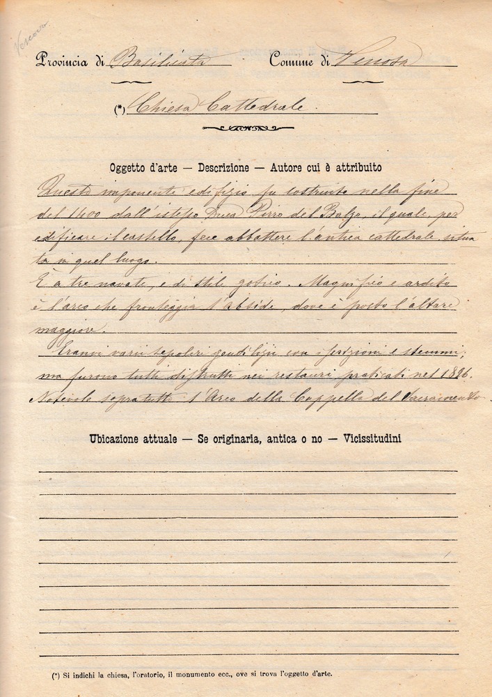 Cliccando è possibile visualizzare tutte le schede dall’Archivio storico delle schede di catalogo dell’ICCD