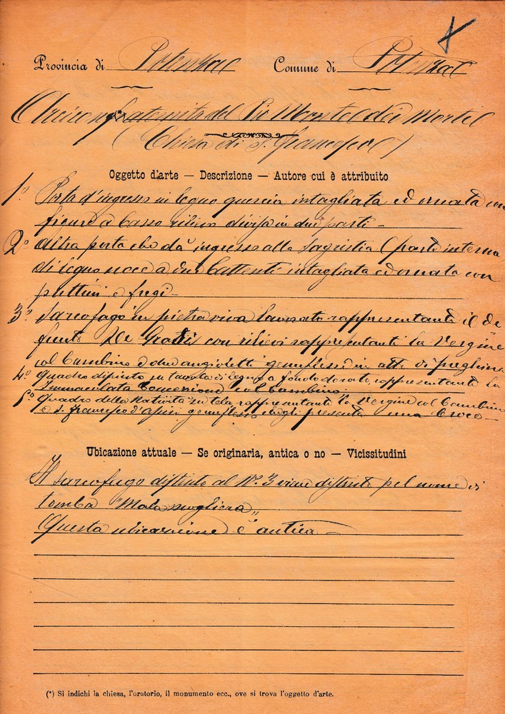 Cliccando è possibile visualizzare tutte le schede dall’Archivio storico delle schede di catalogo dell’ICCD