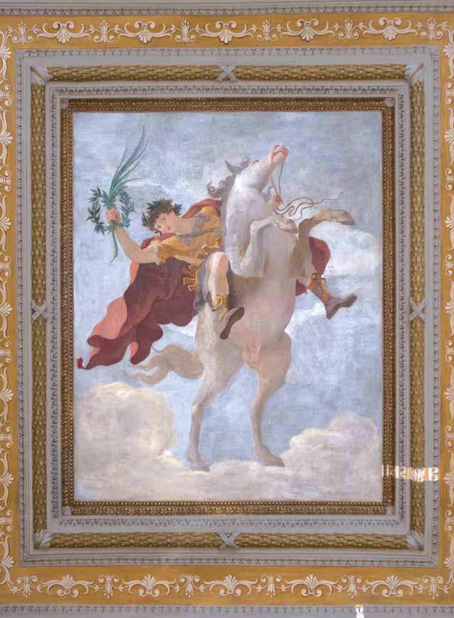 Charles Mellin, Marco Curzio, Roma Palazzo Balestra già Muti Papazzurri, Salone di Marco Curzio, soffitto