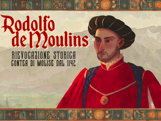 Rievocazione storica medievale di Rodolfo de Moulins tra i resti del castello di Civita Superiore, Bojano (CB)